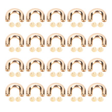 (Gold) 20 Stück Metall-Bogenbrücke-D-Ring-Schnallen 5,5mm Gold