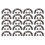 (Black) 20 Chiuse U Arcata Borse Vite Argento 19.5x14mm 1