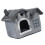 (L) Doppeldach-Hundehütte mit waschbarem Kissen S 4
