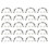 (Silver) 20 Chiuse U Arcata Borse Vite Argento 19.5x14mm 1