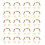 (Gold) 20 U-Ring 19.5x14mm 5.5mm Vite Argento 1