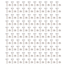 100x Edelstahl-Nietmuttern M3 Flachkopf Lederhandwerk