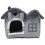 (S) Doppeldach-Hundehütte mit waschbarem Kissen S 3