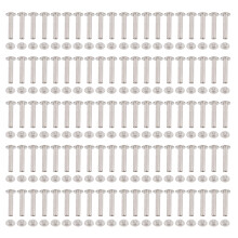 100 Sätze M3 Nietstift 4x21x8,5mm Doppelkopf Edelstahl