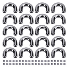 (Silver Black) 20 Sets D Ring Buckle Zinc Alloy Gold Arch Bridge with Screws