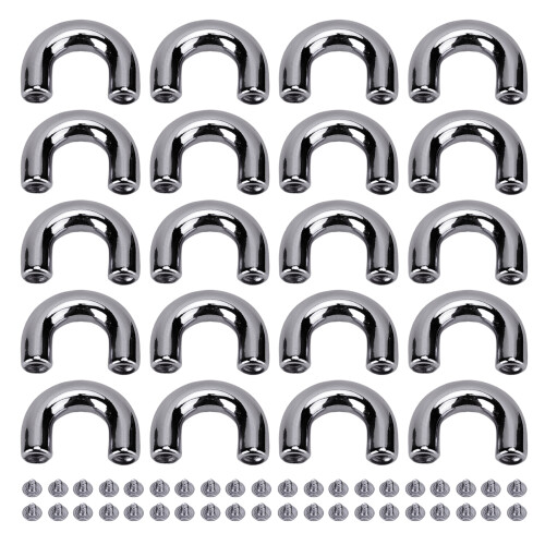 (Silver Black) 20x D-Ring Schnalle Messing Gold mit Schrauben