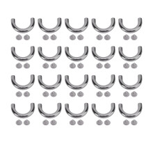 (Gray) 20x D-Ring Schnallen Zink Eisen galvanisch versilbert