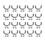(Gray) 20x D-Ring Schnallen Zink Eisen galvanisch versilbert 1