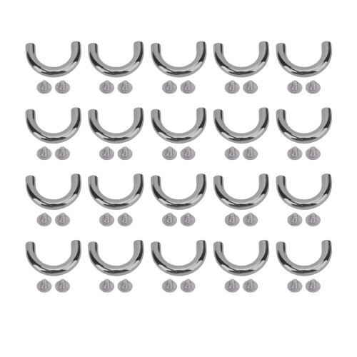 (Gray) 20x D-Ring Schnallen Zink Eisen galvanisch versilbert