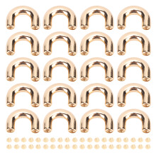 (Gold) 20 Sets D Ring Buckle Zinc Alloy Gold Arch Bridge with Screws