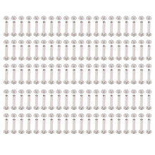 100 Set M3 4x25x8,5 mm flache runde Edelstahl-Nietköpfe