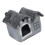 (L) Doppeldach-Hundehütte mit waschbarem Kissen S 5