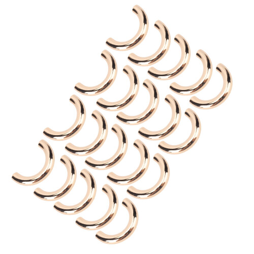 (Gold) 20 Chiuse U Arcata Borse Vite Argento 19.5x14mm 2