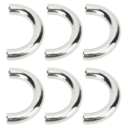 (Silver) 20 U-Ring 19.5x14mm 5.5mm Vite Argento 2