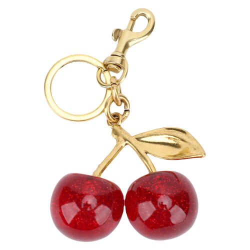 (Red) Glitter Cherry Keychain Bag Pendant