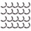 (Black) 20 Chiuse U Arcata Borse Vite Argento 19.5x14mm 3