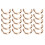 (Gold) 20 Chiuse U Arcata Borse Vite Argento 19.5x14mm 4