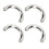 (Silver) 20 U-Ring 19.5x14mm 5.5mm Vite Argento 4