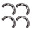 (Silver Black) 20 U-Ring 19.5x14mm 5.5mm Vite Argento 3