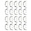 (Silver) 20 Chiuse U Arcata Borse Vite Argento 19.5x14mm 2
