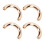 (Gold) 20 U-Ring 19.5x14mm 5.5mm Vite Argento 3