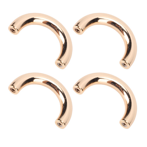 (Gold) 20 U-Ring 19.5x14mm 5.5mm Vite Argento 2