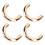 (Gold) 20x D-Ring Schnallen Zink Eisen galvanisch versilbert 2
