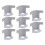 (Grey) 8x Beddanklemmen Grijs 1