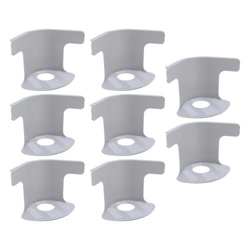 (Grey) 8x Beddanklemmen Grijs