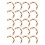(Gold) 20 Chiuse U Arcata Borse Vite Argento 19.5x14mm 5