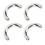 (Silver) 20 U-Ring 19.5x14mm 5.5mm Vite Argento 5