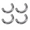 (Gray) 20x D-Ring Schnallen Zink Eisen galvanisch versilbert 3