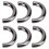 (Silver Black) 20 U-Ring 19.5x14mm 5.5mm Vite Argento 2
