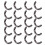 (Black) 20 Chiuse U Arcata Borse Vite Argento 19.5x14mm 5