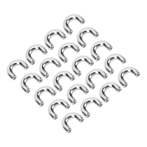 (Silver) 20x D-Ring Schnalle Messing Gold mit Schrauben 1