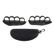 (Black) 1 Pair Workout Grips for Barbell Dumbbell Black