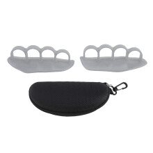 (Gray) 1 Pair Workout Grips for Barbell Dumbbell Black