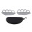 (Gray) 1 Pair Workout Grips for Barbell Dumbbell Black 1