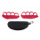 (Red) 1 Pair Workout Grips for Barbell Dumbbell Black 1
