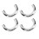 (Silver) 20x D-Ring Schnallen Zink Eisen galvanisch versilbert 3
