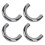 (Gray) 20x D-Ring Schnallen Zink Eisen galvanisch versilbert 2