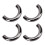 (Silver Black) 20 U-Ring 19.5x14mm 5.5mm Vite Argento 5