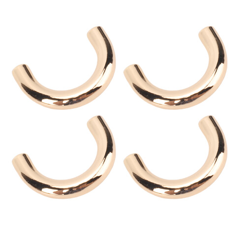 (Gold) 20x D-Ring Schnallen Zink Eisen galvanisch versilbert 2
