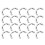 (Silver) 20 Chiuse U Arcata Borse Vite Argento 19.5x14mm 5