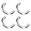 (Silver) 20x D-Ring Schnallen Zink Eisen galvanisch versilbert 2