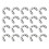 (Silver) 20x D-Ring Schnalle Messing Gold mit Schrauben 3