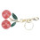 (Pink) Glitter Cherry Keychain Bag Pendant 5