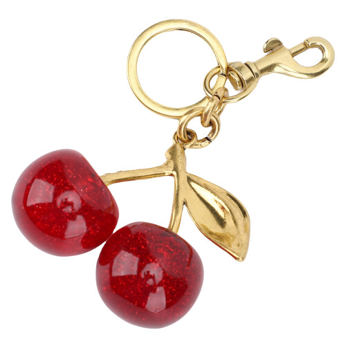 (Red) Glitter Cherry Keychain Bag Pendant 2