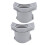 (Grey) 8x Beddanklemmen Grijs 5