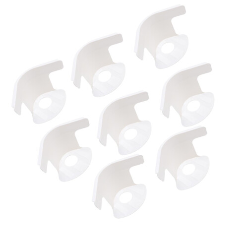 (White) 8x Beddanklemmen Grijs 2